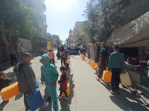Distribuzione acqua potabile a Nuseirat, 31/3/25