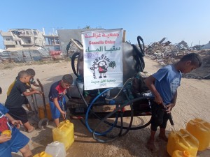 Distribuzione acqua a Nuseirat, 17, 18 e 19/6/25