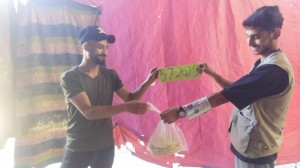 Distribuzione pane e acqua a Nuseirat, 5 e 6/7/25