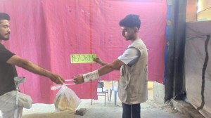 Distribuzione pane e acqua a Nuseirat, 19/7/25